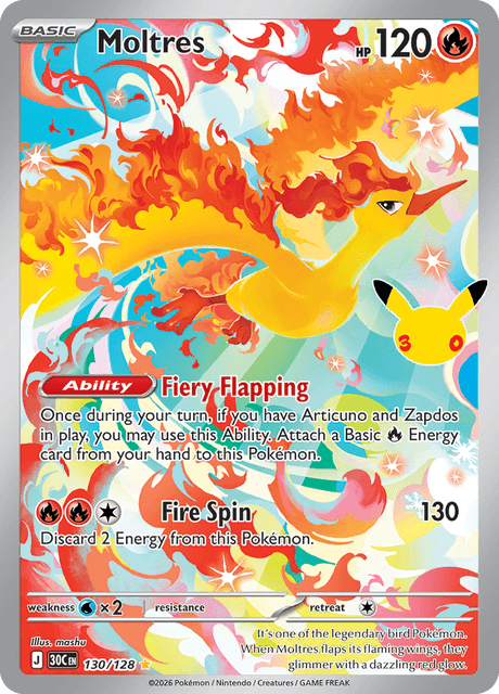 ファイヤー / Moltres (30C #130) 英語版　海外版