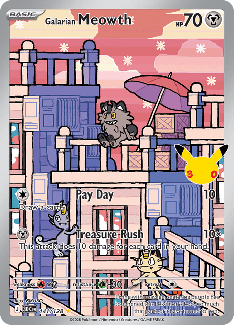 ガラル ニャース / Galarian Meowth (30C #141) 英語版　海外版