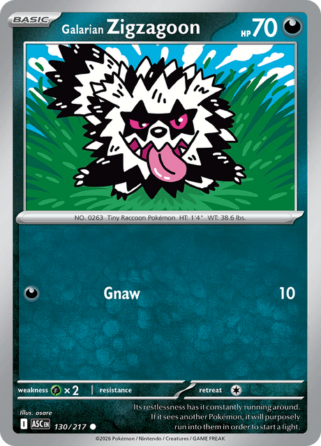 ガラル ジグザグマ / Galarian Zigzagoon (ASC #130)