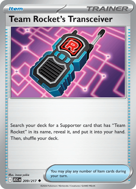 ロケット団のレシーバー / Team Rocket's Transceiver (ASC #209)