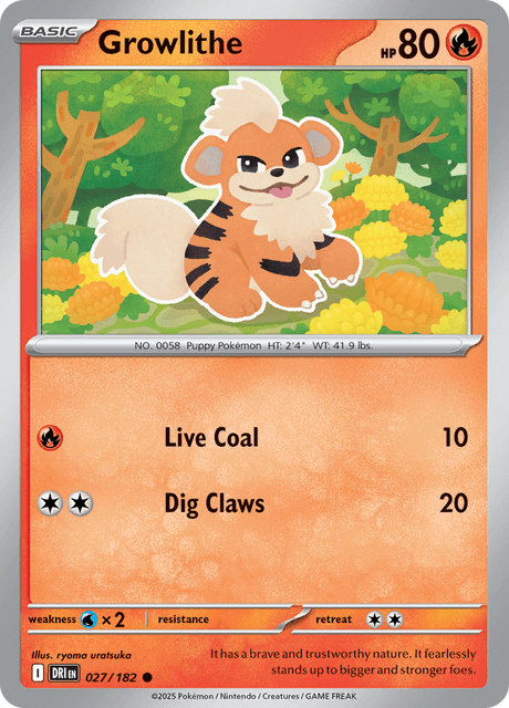 ガーディ / Growlithe (DRI #27)