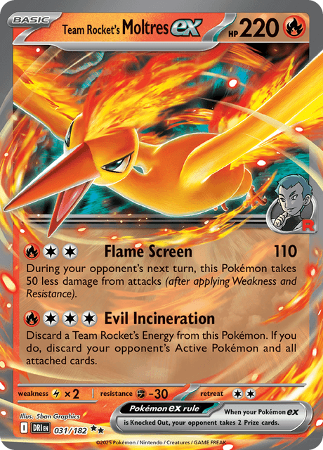 ロケット団のファイヤーex / Team Rocket's Moltres ex (DRI #31)