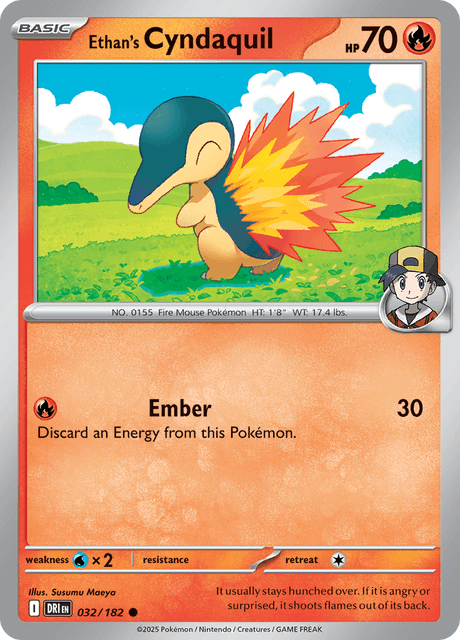 ヒビキのヒノアラシ / Ethan's Cyndaquil (DRI #32)