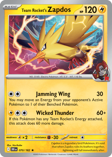 ロケット団のサンダー / Team Rocket's Zapdos (DRI #70)