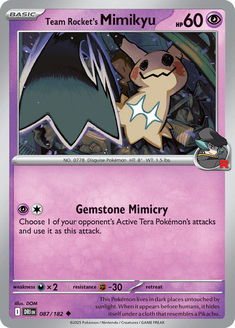 ロケット団のミミッキュ / Team Rocket's Mimikyu (DRI #87)