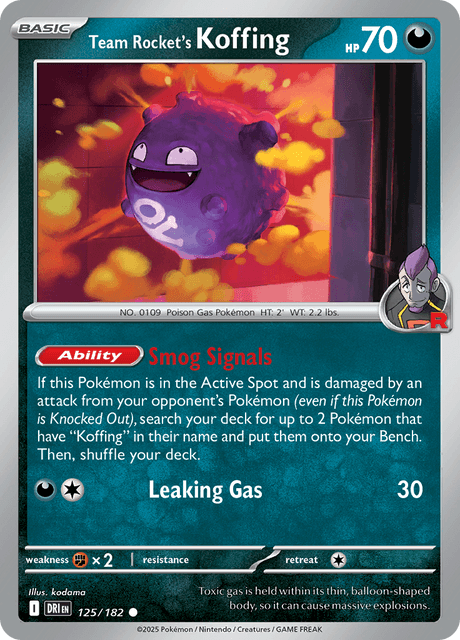 ロケット団のドガース / Team Rocket's Koffing (DRI #125)