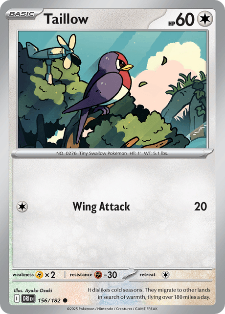 スバメ / Taillow (DRI #156)