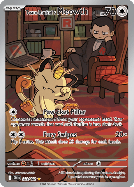 ロケット団のニャース / Team Rocket's Meowth (DRI #203)