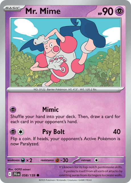 バリヤード / Mr. Mime (JTG #58)