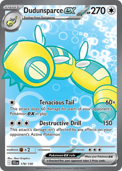 ノココッチex / Dudunsparce ex (JTG #178) 英語版 海外版 – NYAN TCG