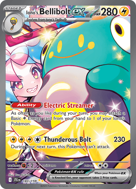 ナンジャモのハラバリーex / Iono's Bellibolt ex (JTG #183)
