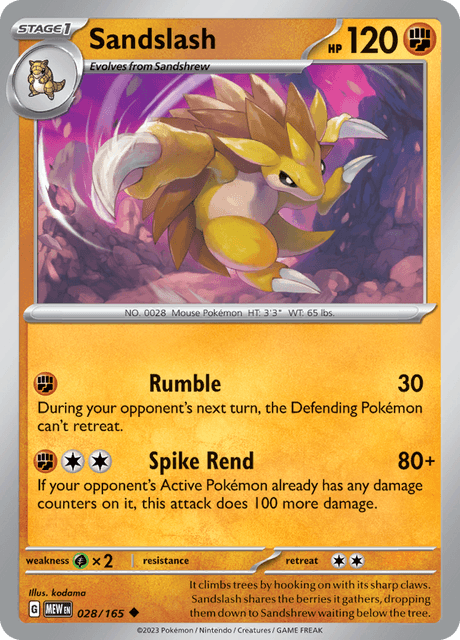 サンドパン / Sandslash (MEW #28)