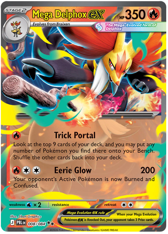 Mega Delphox ex (PBL #8) 英語版　海外版
