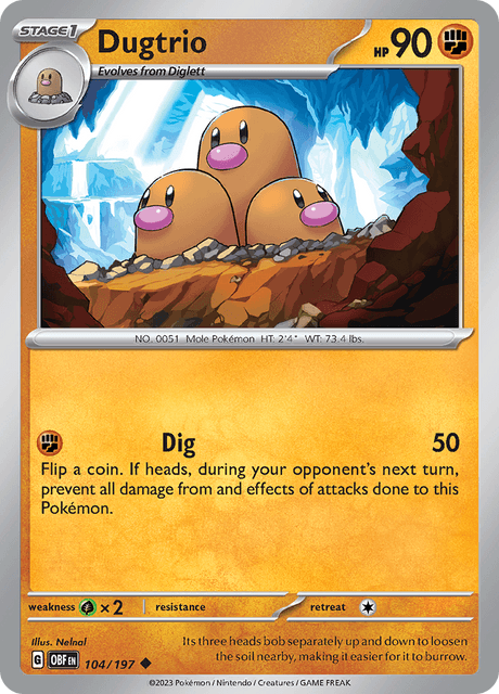 ダグトリオ / Dugtrio (OBF #104)