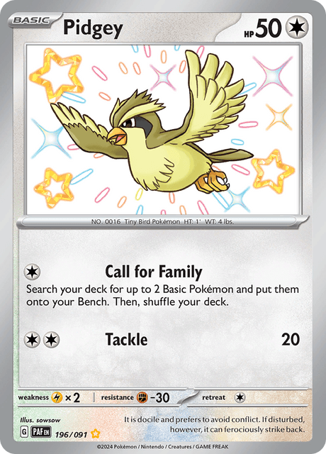 ポッポ / Pidgey (PAF #196)
