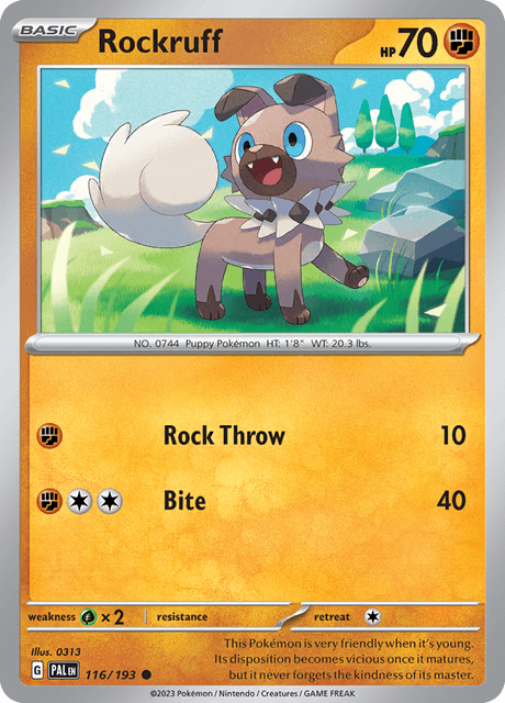 イワンコ / Rockruff (PAL #116)