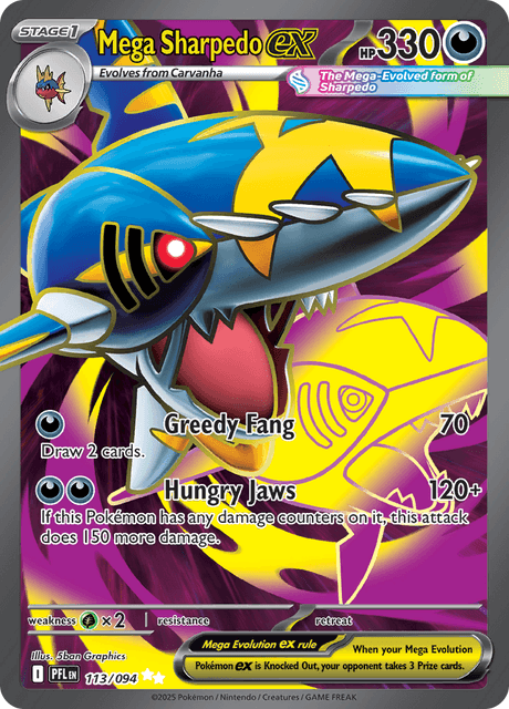 メガサメハダーex / Mega Sharpedo ex (PFL #113)