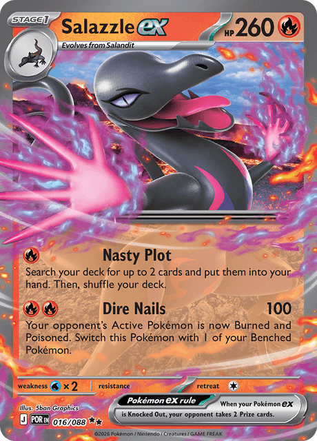 エンニュートex / Salazzle ex (POR #16)