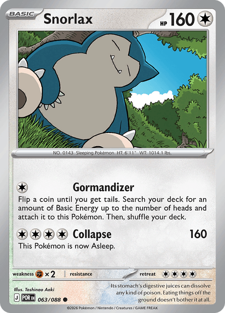 カビゴン / Snorlax (POR #63)
