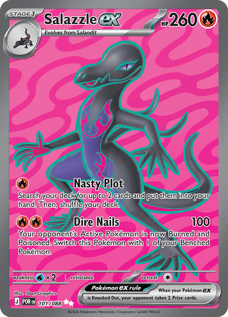 エンニュートex / Salazzle ex (POR #101)