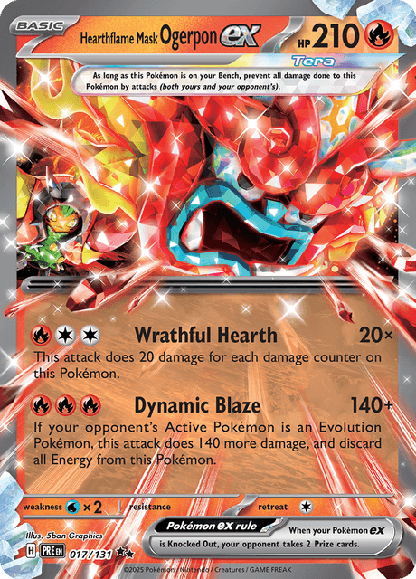 オーガポン かまどのめんex / Hearthflame Mask Ogerpon ex (PRE #17)