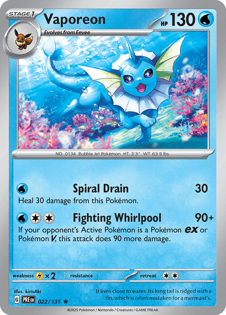 シャワーズ / Vaporeon (PRE #22)