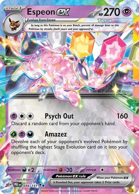 エーフィex / Espeon ex (PRE #34)