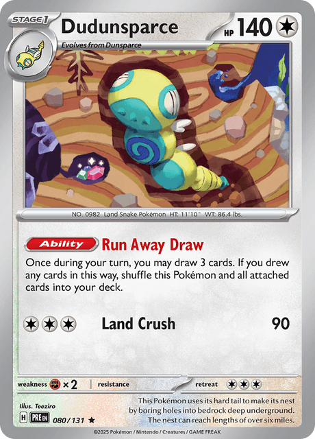 ノココッチ / Dudunsparce (PRE #80)