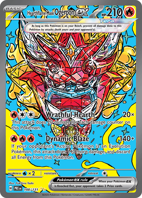 オーガポン かまどのめんex / Hearthflame Mask Ogerpon ex (PRE #148)