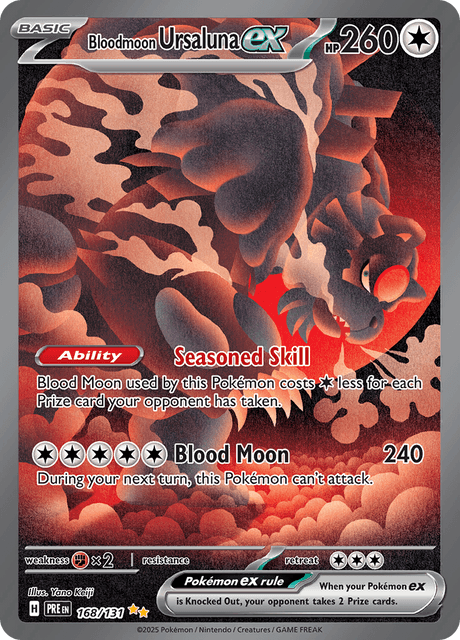 ガチグマ アカツキex / Bloodmoon Ursaluna ex (PRE #168)