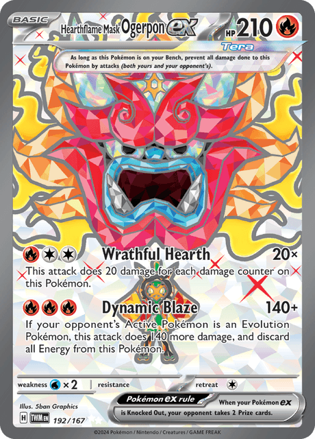オーガポン かまどのめんex / Hearthflame Mask Ogerpon ex (TWM #192)