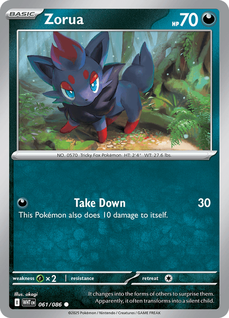 ゾロア / Zorua (WHT #61)